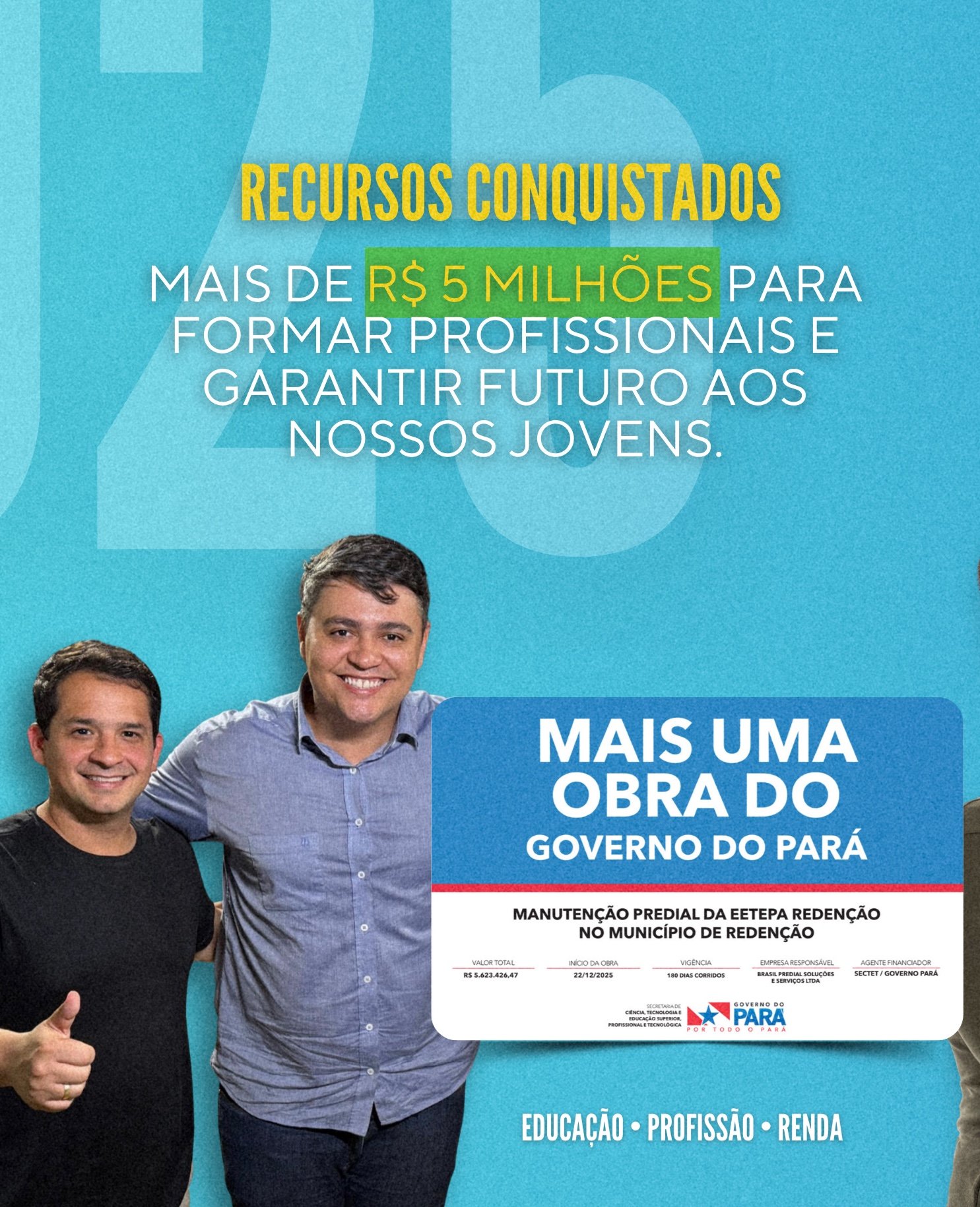 Escola Técnica de Redenção — R$ 5,6 milhões em manutenção predial